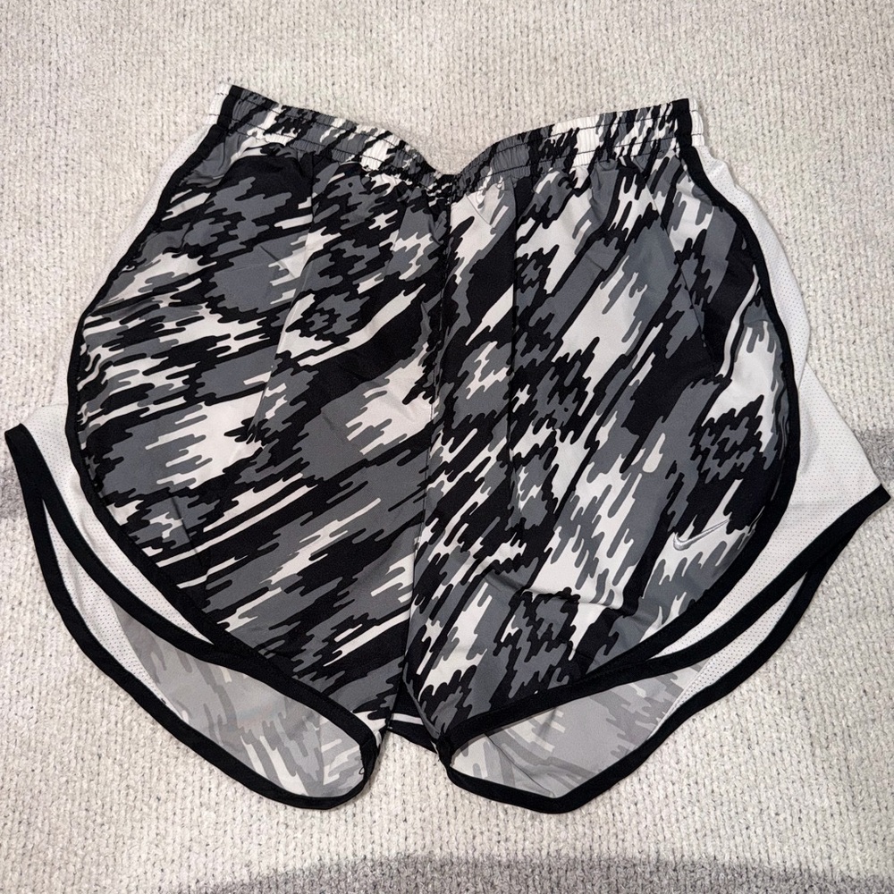 Nike Black & Gray Camo Running Shorts